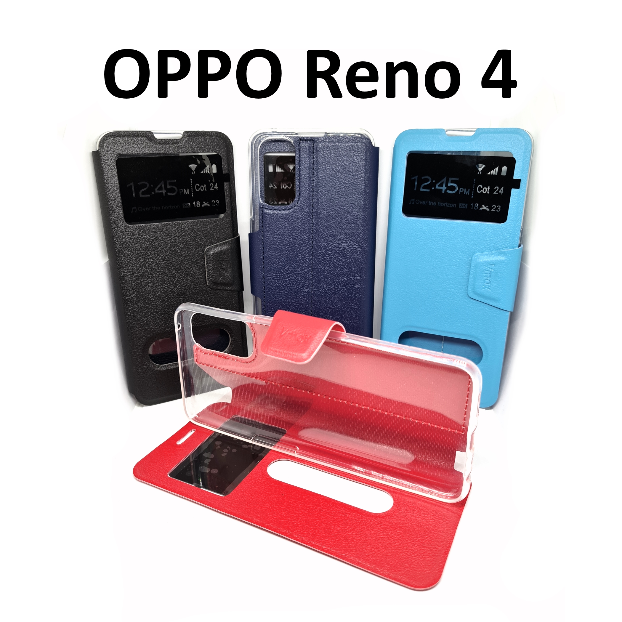 เคสพับ OPPO Reno 4 - เคสฝาพับ โชว์เบอร์ ตั้งได้