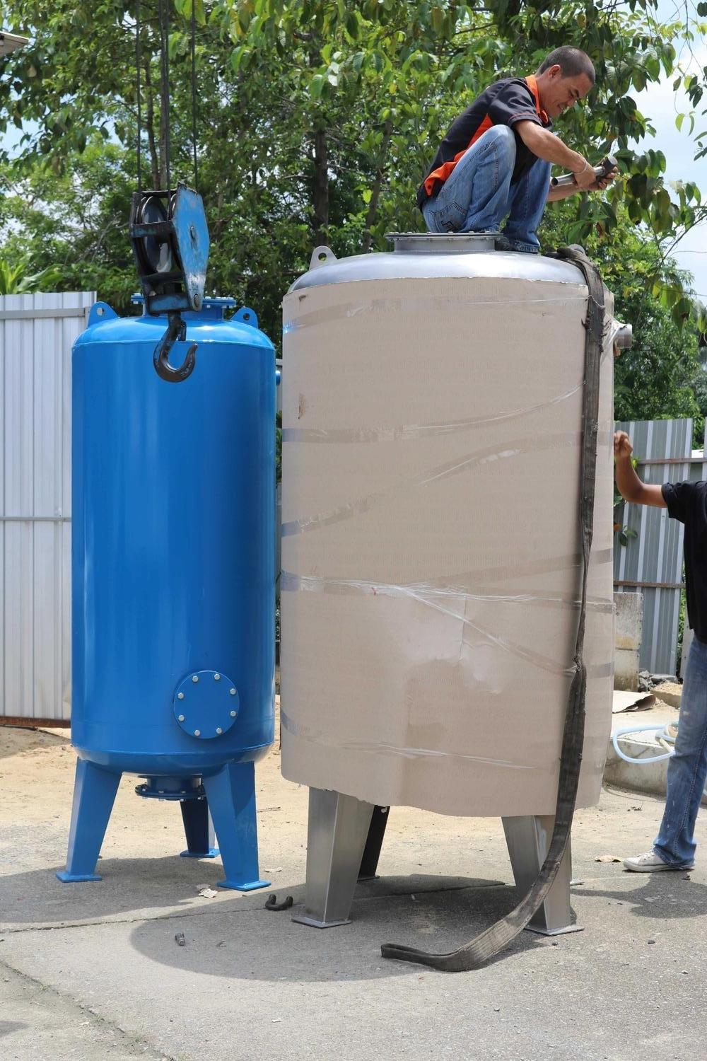 ถังกรองเหล็กขนาด24นิ้ว60cm. x 150cm. x 4.5 mm.