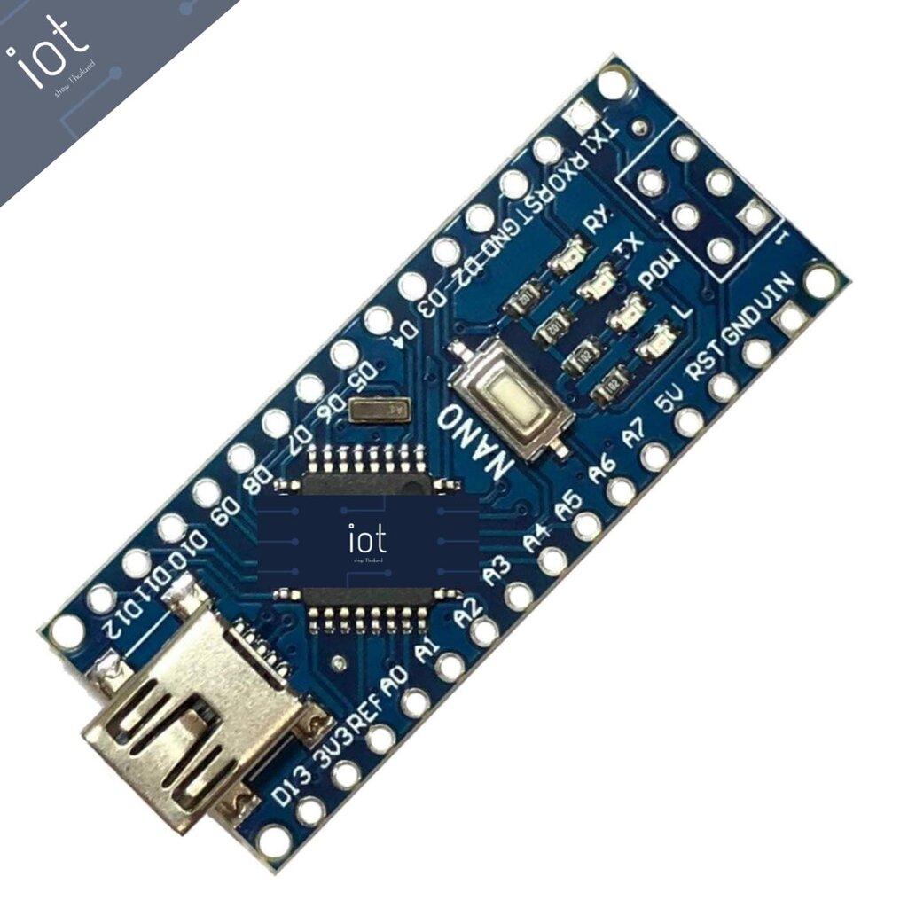 บอร์ด Nano 3.0 Mini USB ชิฟ CH340G แบบยังไม่บัดกรี (พร้อมสาย USB)