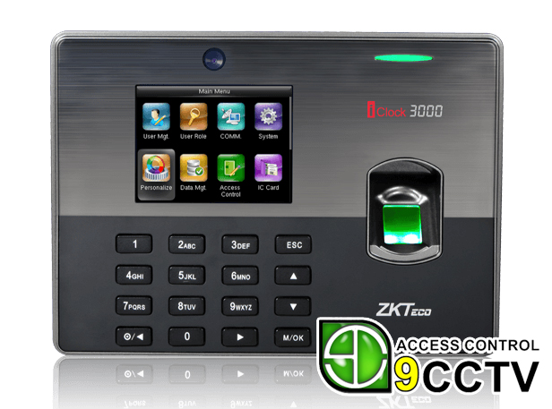 เครื่องสแกนลายนิ้วมือ ยี่ห้อ ZK Teco รุ่น I-Clock3000/ID