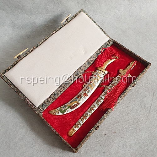 ชุดดาบและกระบี่ ถมปัดจีน (Cloisonne) พร้อมกล่อง