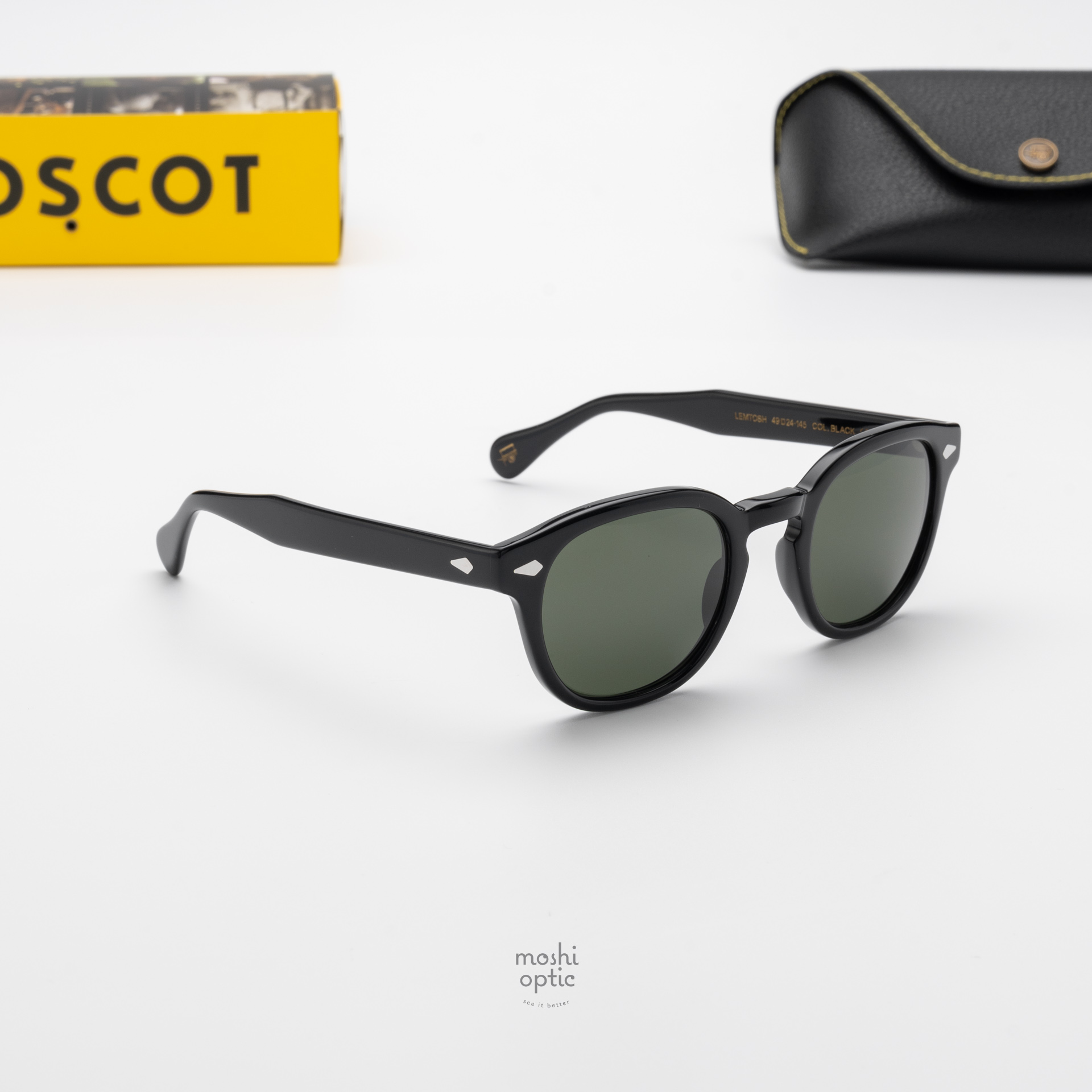 แว่นกันแดด Moscot Sun Lemtosh Black G-15
