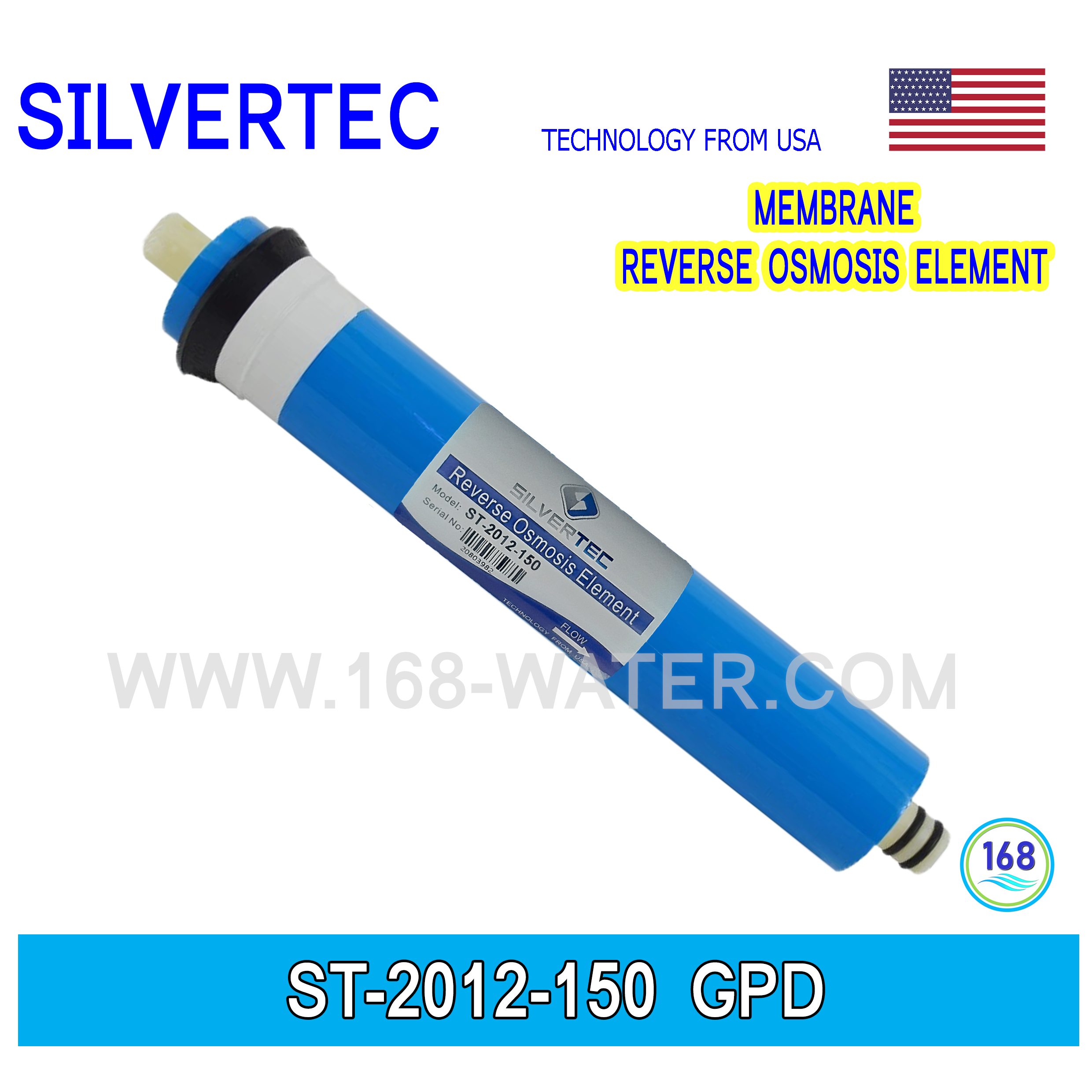 ไส้กรองน้ำ RO Membrane RO-2012-150 GPD (SILVERTEC)