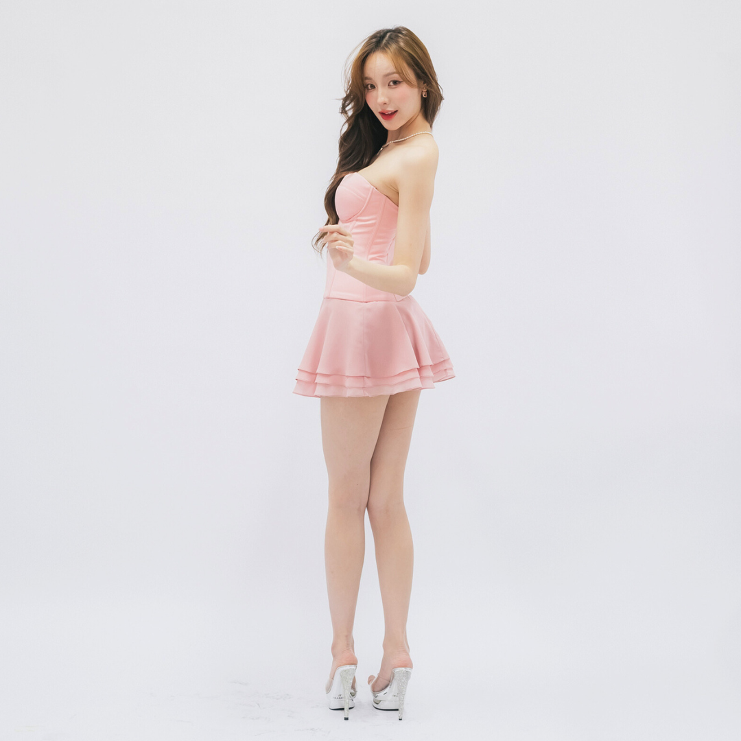 Lism D-107 Corset Mini Dress ชุดเดรสเกาะอก