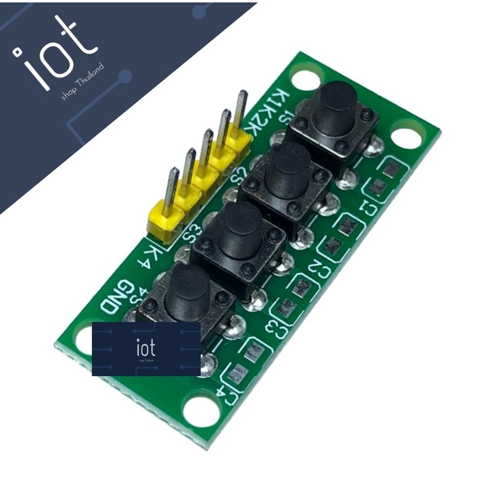1x4 Keyboard Keypad Module โมดูลสวิตช์ 4 ปุ่ม