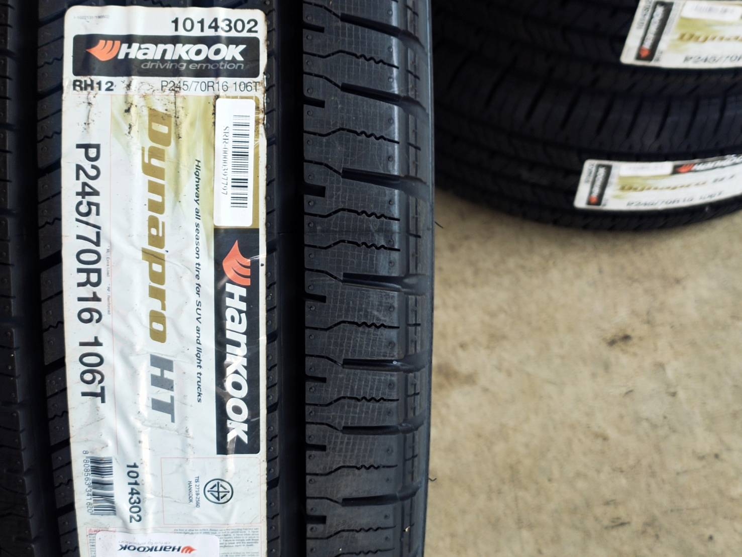 HANKOOK DYNAPRO HT 245/70R16 106T MAXLOAD 950KG Y:1519 INDONESIA