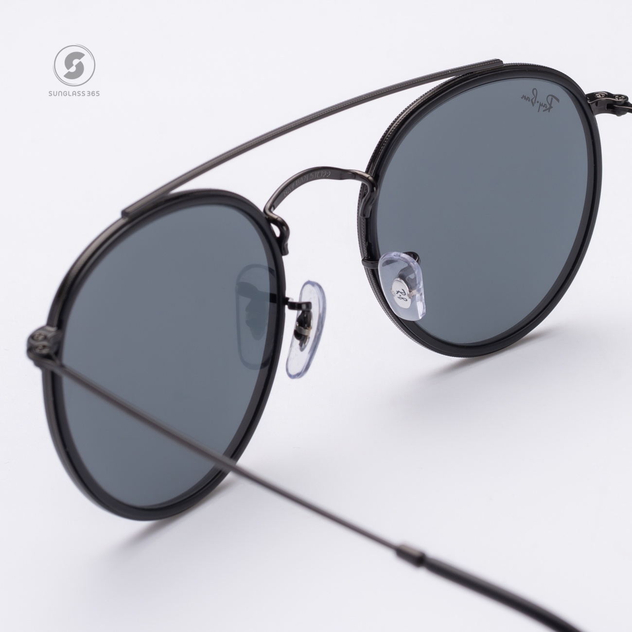 Ray Ban RB3647N 002/R5 Black Round Double Bridge