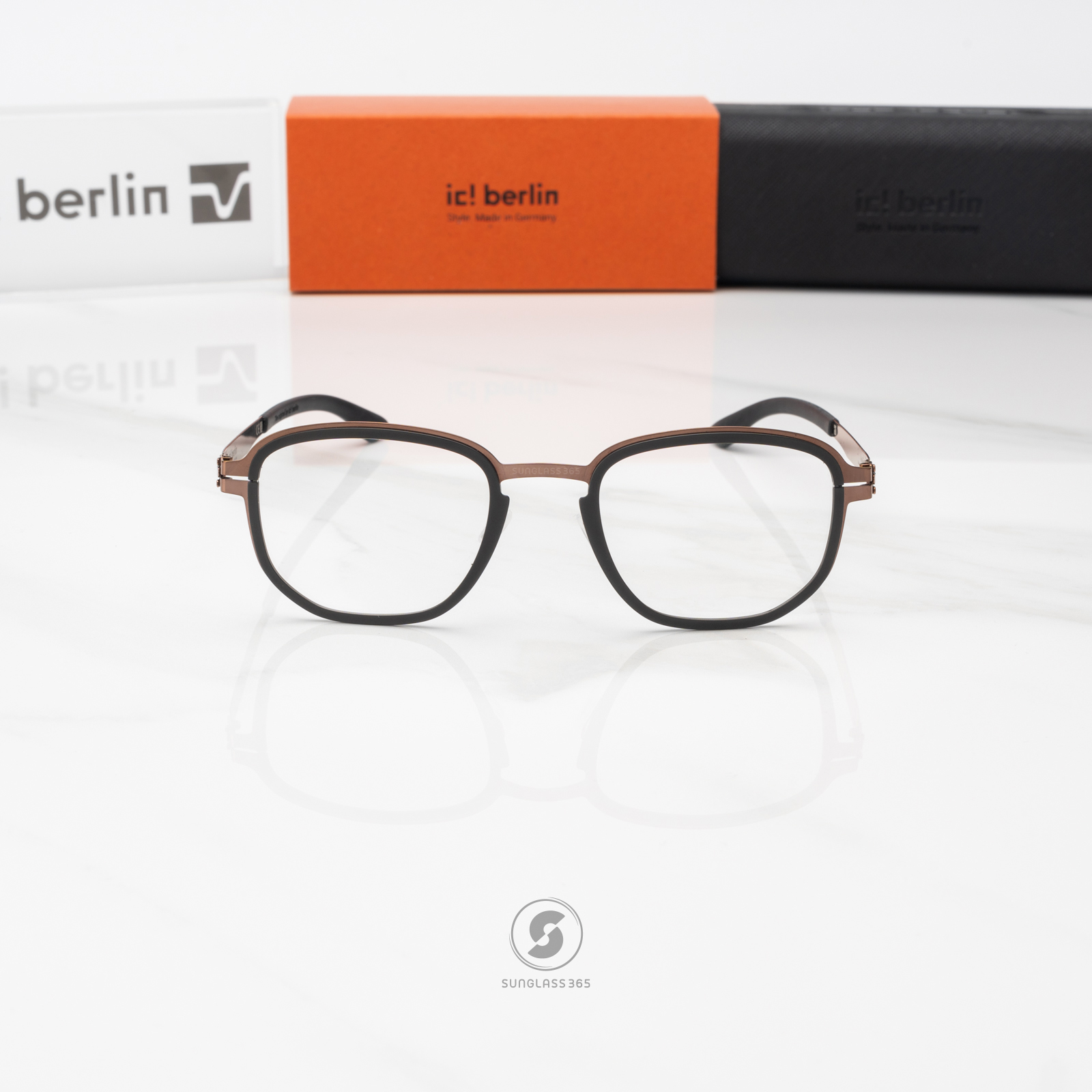 กรอบแว่น IC BERLIN Iridium Black Shiny Copper