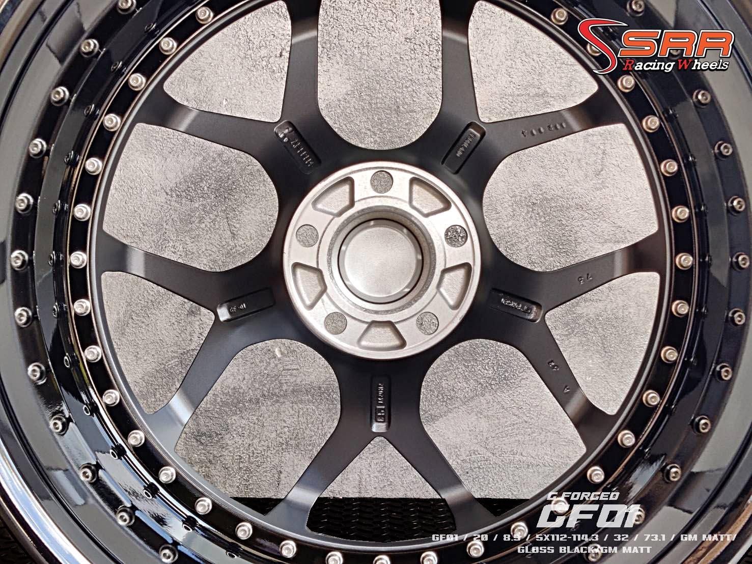 G-FORGED : GF01 20x8.5 5H112-114.3 32 กันด้านขอบดำ