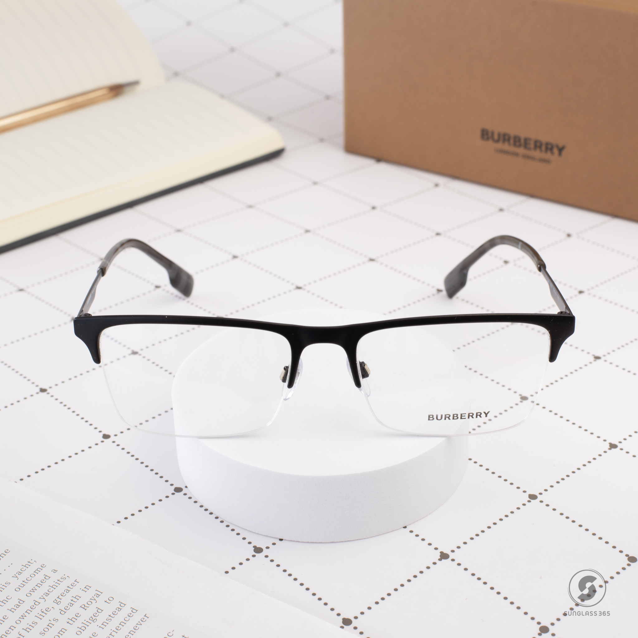 BURBERRY BRUNEL BE1344 1007 Matte Black