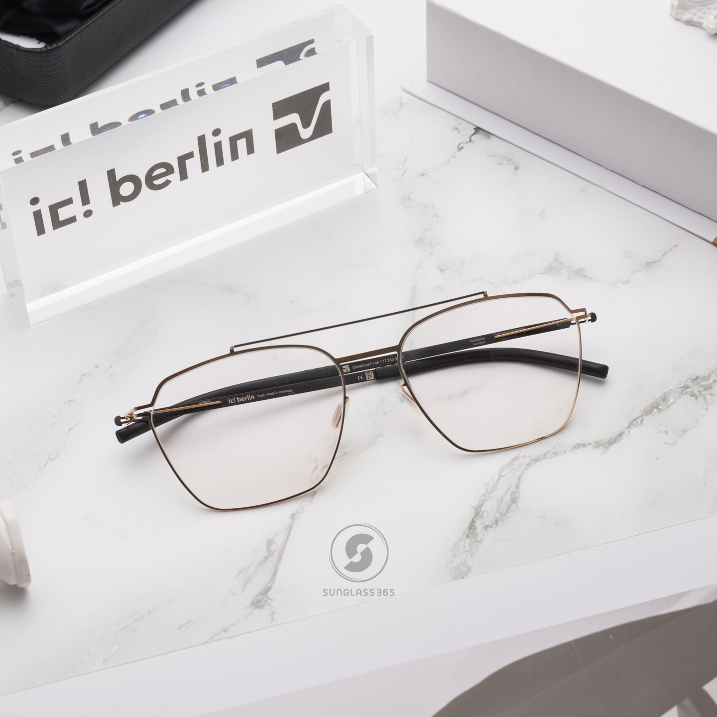 กรอบแว่น IC BERLIN Poniente Rose Black Bridge