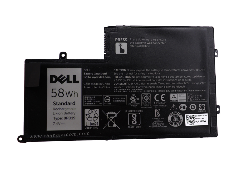 Battery Dell Inspiron 5445 Original 0PD19 ลด ราคา พิเศษ แบตเตอรี่ โน๊ตบุ๊ค Dell Inspiron 5445 58Whr ตรงรุ่น