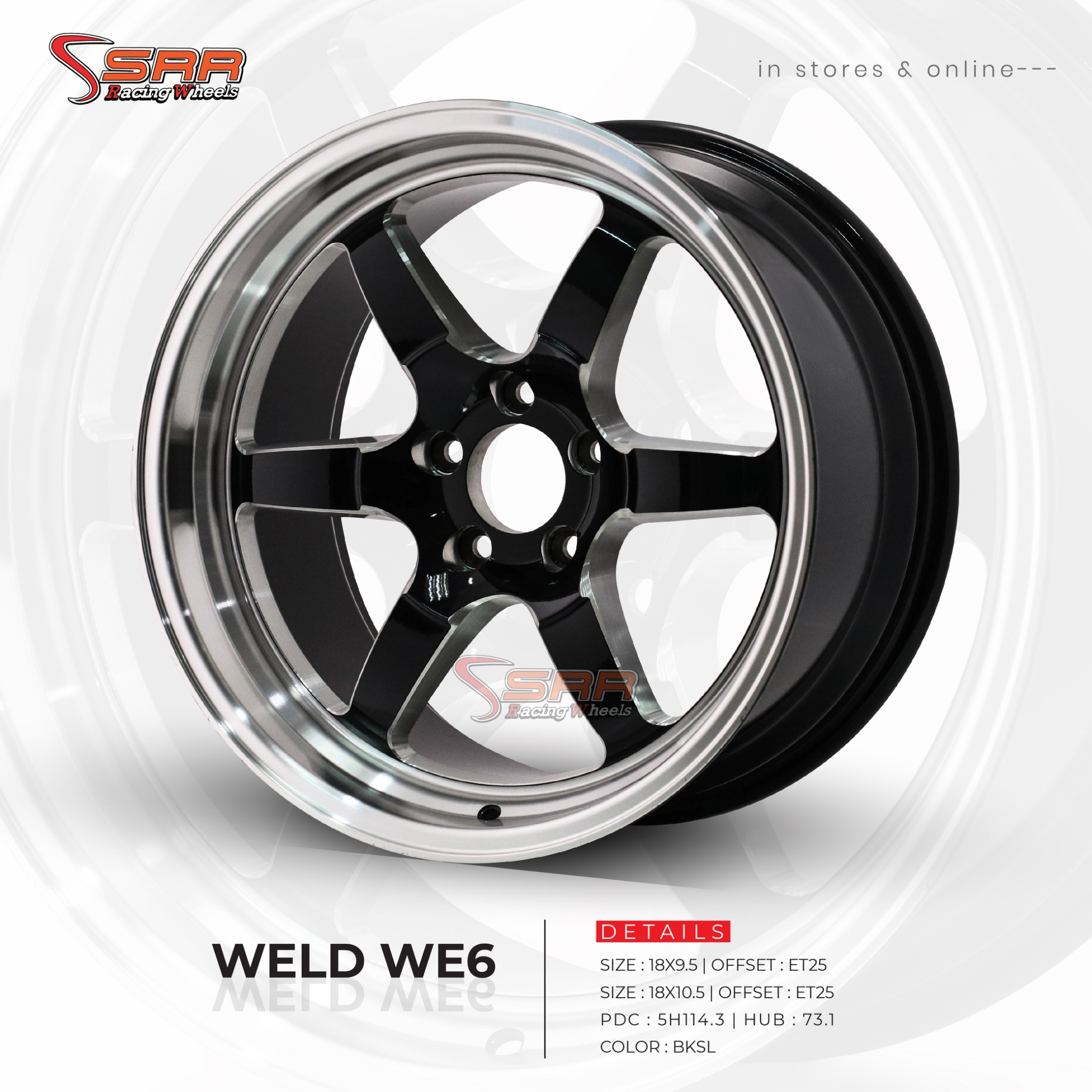 WELD WE6 ล้อแม็กซ์ ใหม่ ขอบ 18
