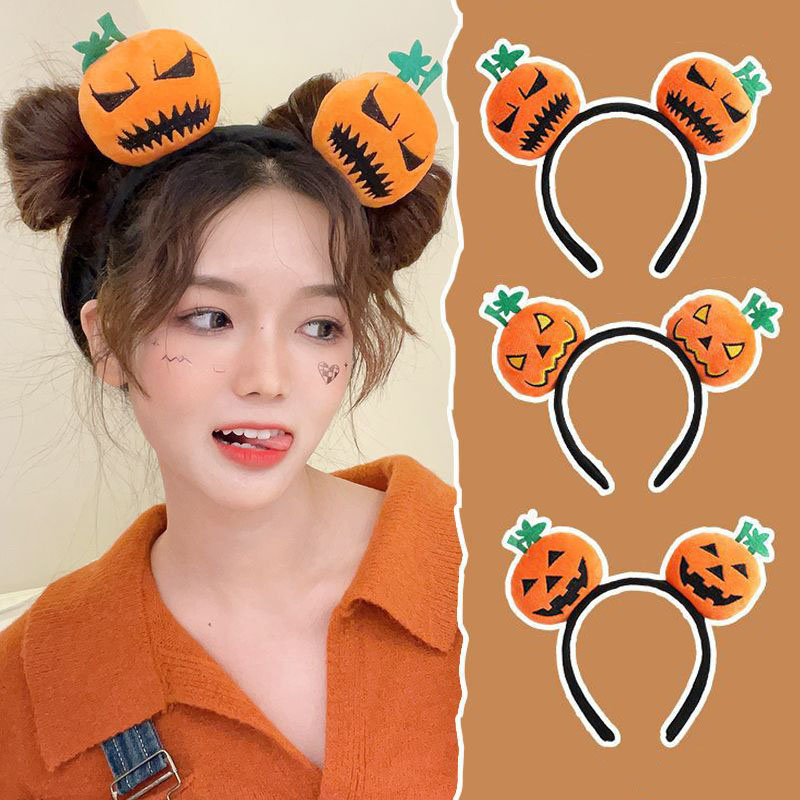 คาดผมฟักทองฮาโลวีน ที่คาดผมฟักทองนุ่มนิ่ม เทศกาลฮาโลวีน