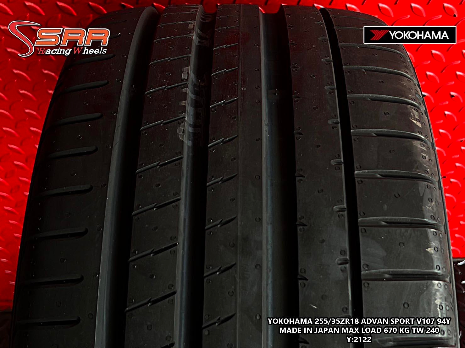 YOKOHAMA V107 255/35ZR18 ปี2022