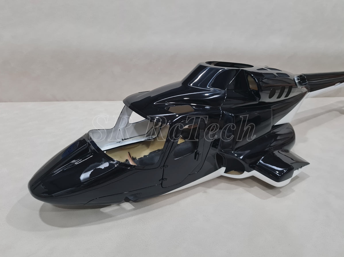 600 - Airwolf Black with Metal Retact / Working Door & Weapon