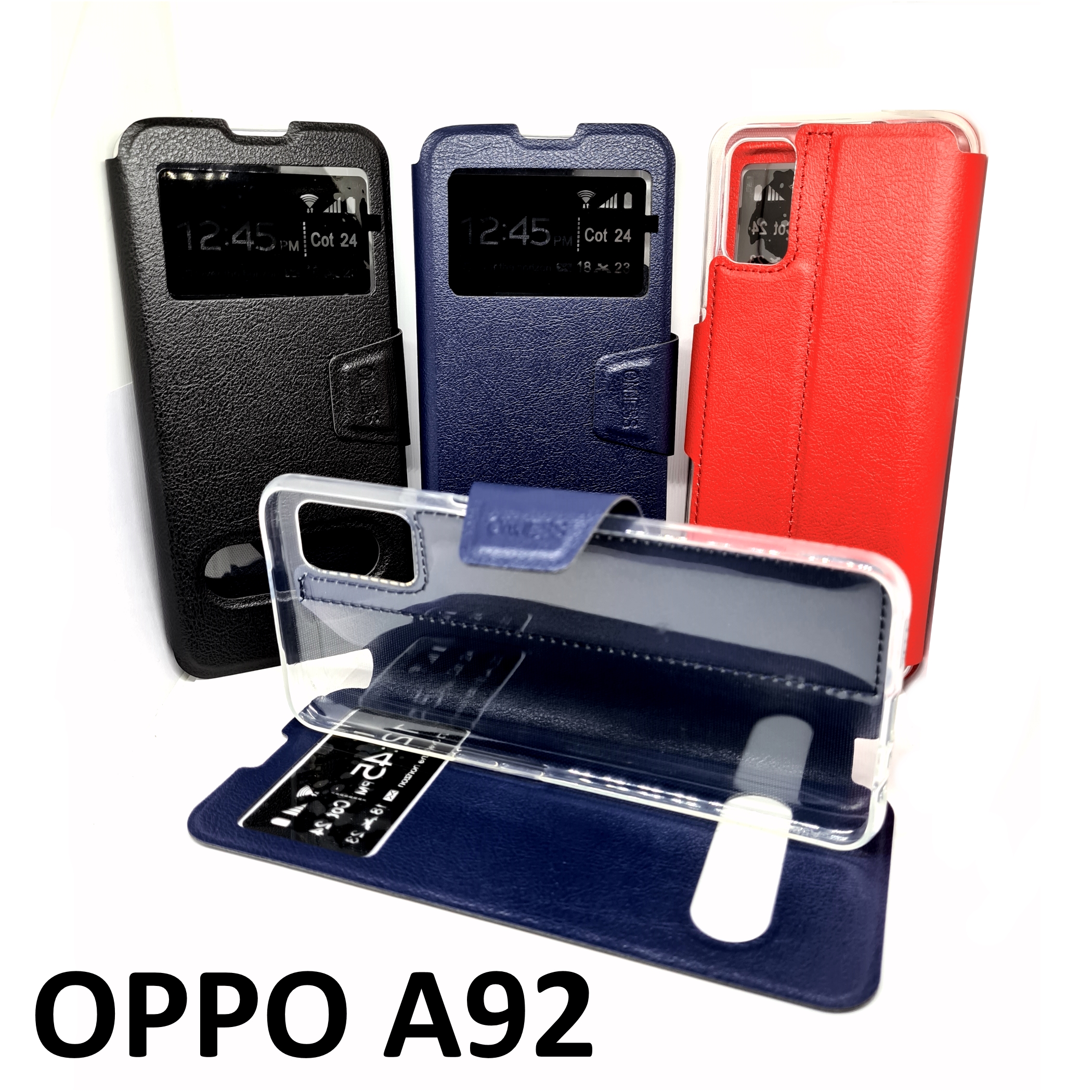 เคสพับ OPPO A92 - เคสฝาพับ โชว์เบอร์ ตั้งได้