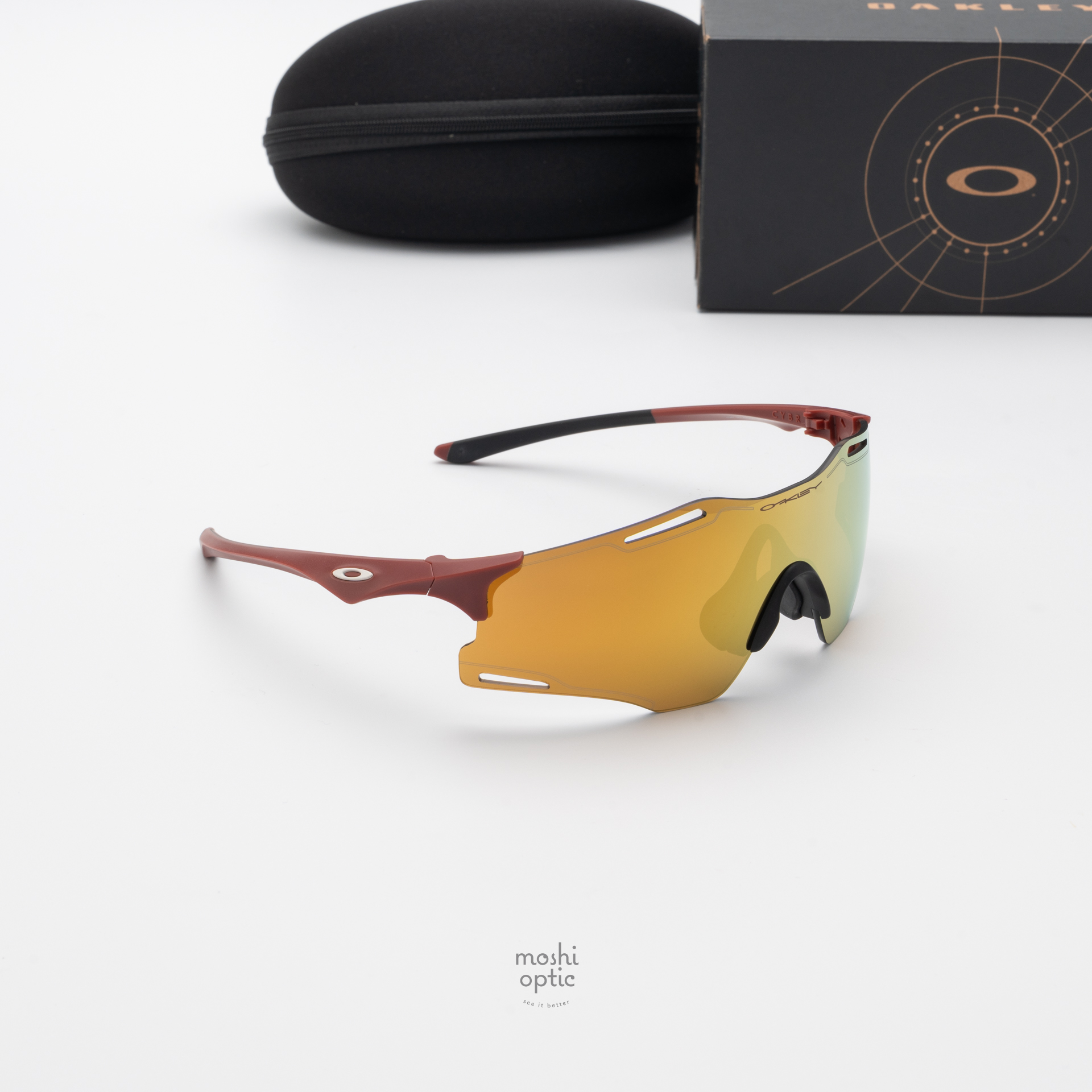 Oakley OO9512D-03 Cybr Zero Matte Iron Red Prizm 24K