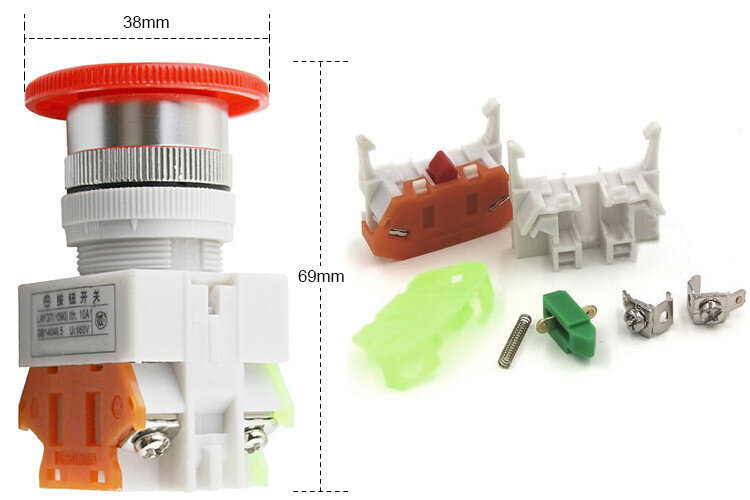 Emergency Stop Switch Push Button LAY37 (สวิตซ์ เซฟตี้)