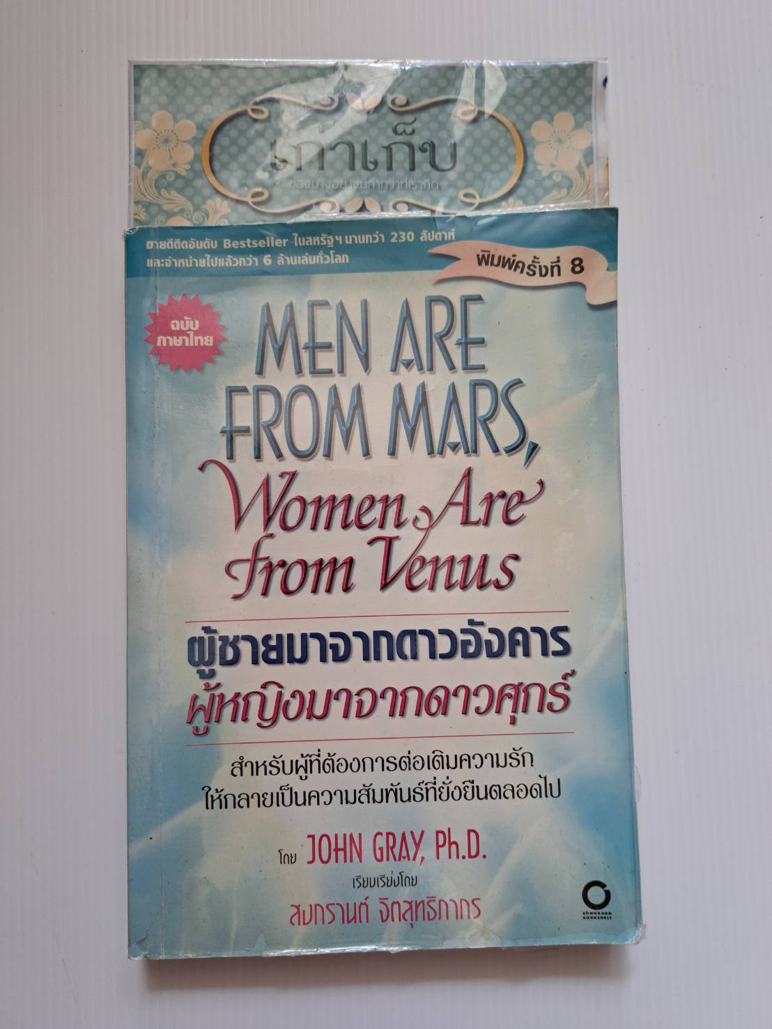 บันทึกรักประจำวัน Men Are From Mars, Women Are From Venus" พิมพ์ครั้งที่ 8 ไดอารี่รัก 365 แนวคิด เพื่อความสัมพันธ์อันแนบแน่นของทุกคู่รัก จอห์น เกรย์ เขียน สิทธิพร ชื่นชุ่มจิตร์ แปล