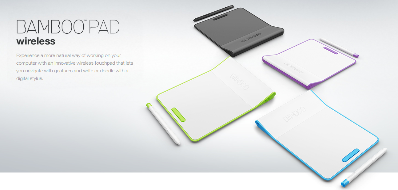 Bamboo Pad Wireless (Pearl white/Purple)