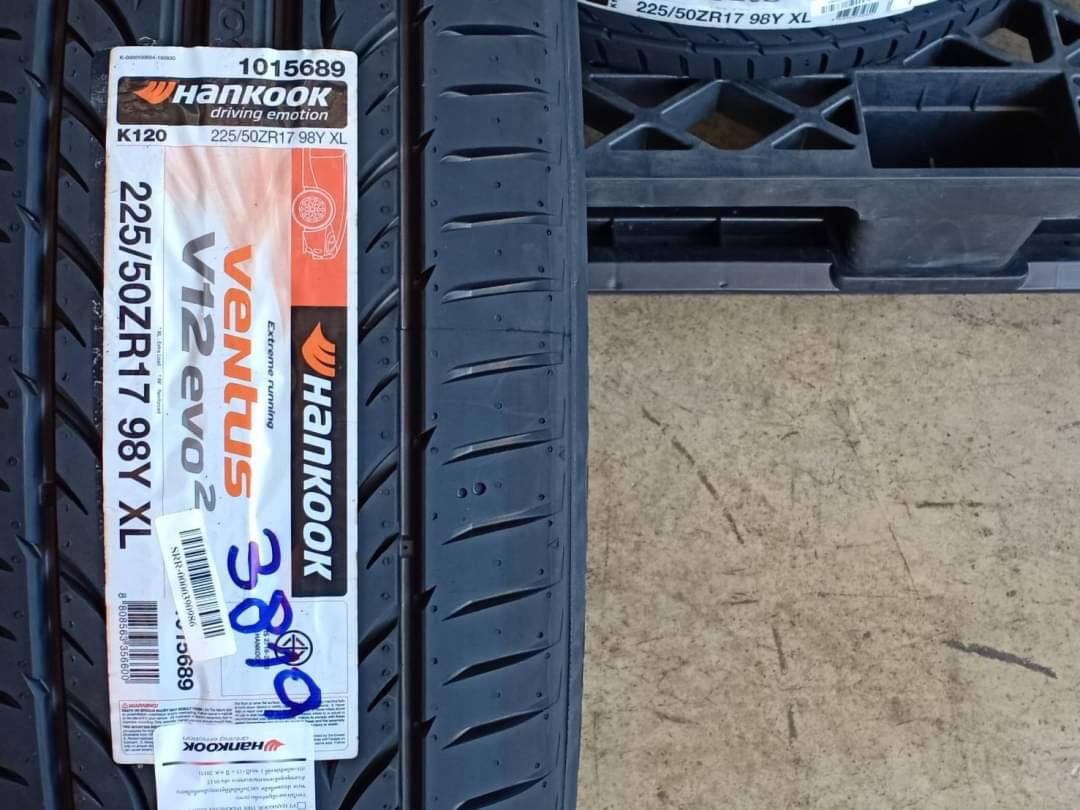 ยางใหม่ HANKOOK V12EVO2 225/50-17 เส้น 2500 เท่านั้น