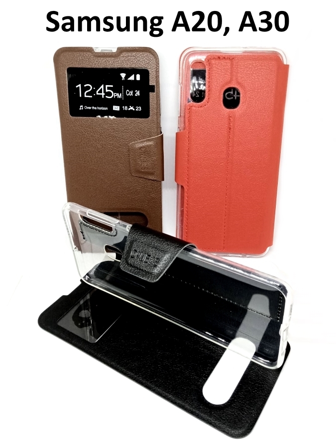 เคสพับ Samsung A20, A30 - เคสฝาพับ โชว์เบอร์ ตั้งได้