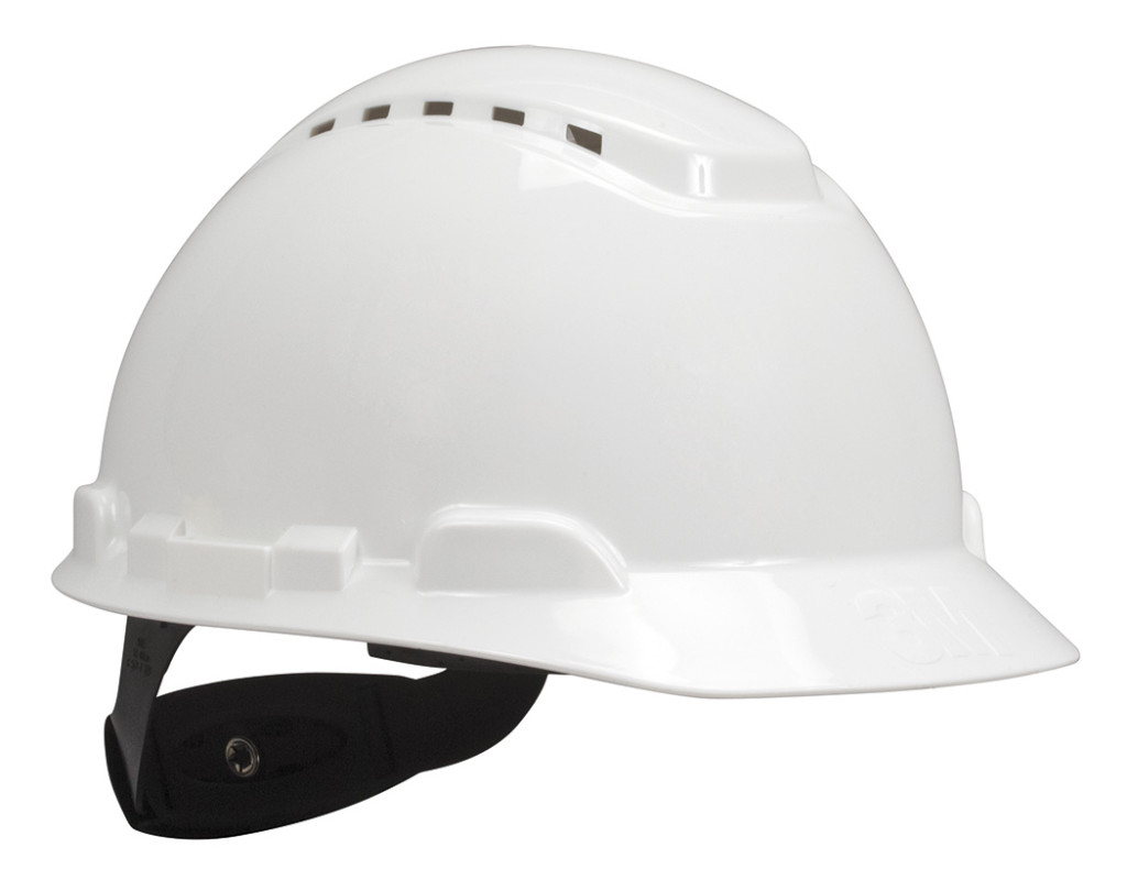 3M H-701V หมวกนิรภัยแบบปรับหมุนมีรูระบายอากาศ สีขาว 1 ชิ้น