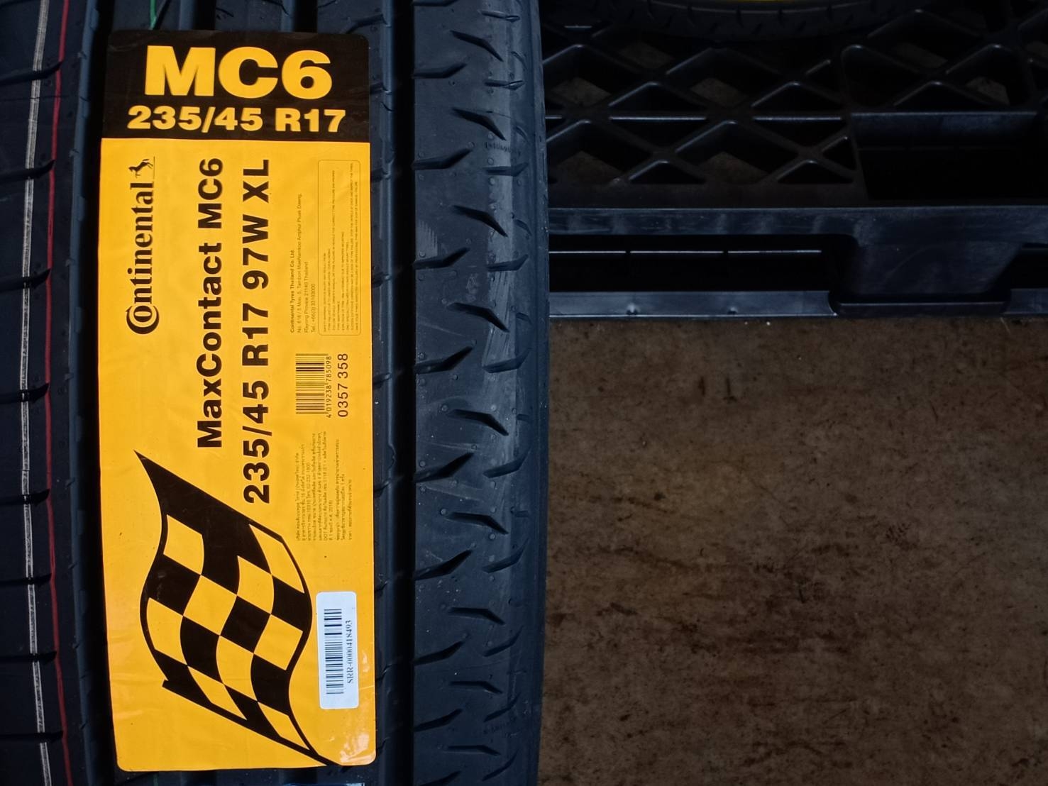 CONTINENTAL 235/45R17 CONTACT MC6 97W XL MADE IN THAILAND