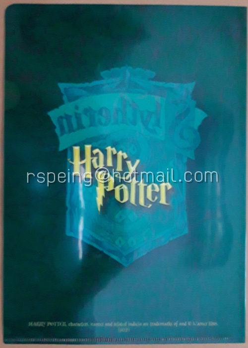 แฟ้มพลาสติกสีเขียวใสแบบสอด Slytherin จากภาพยนตร์เรื่อง Harry Potter