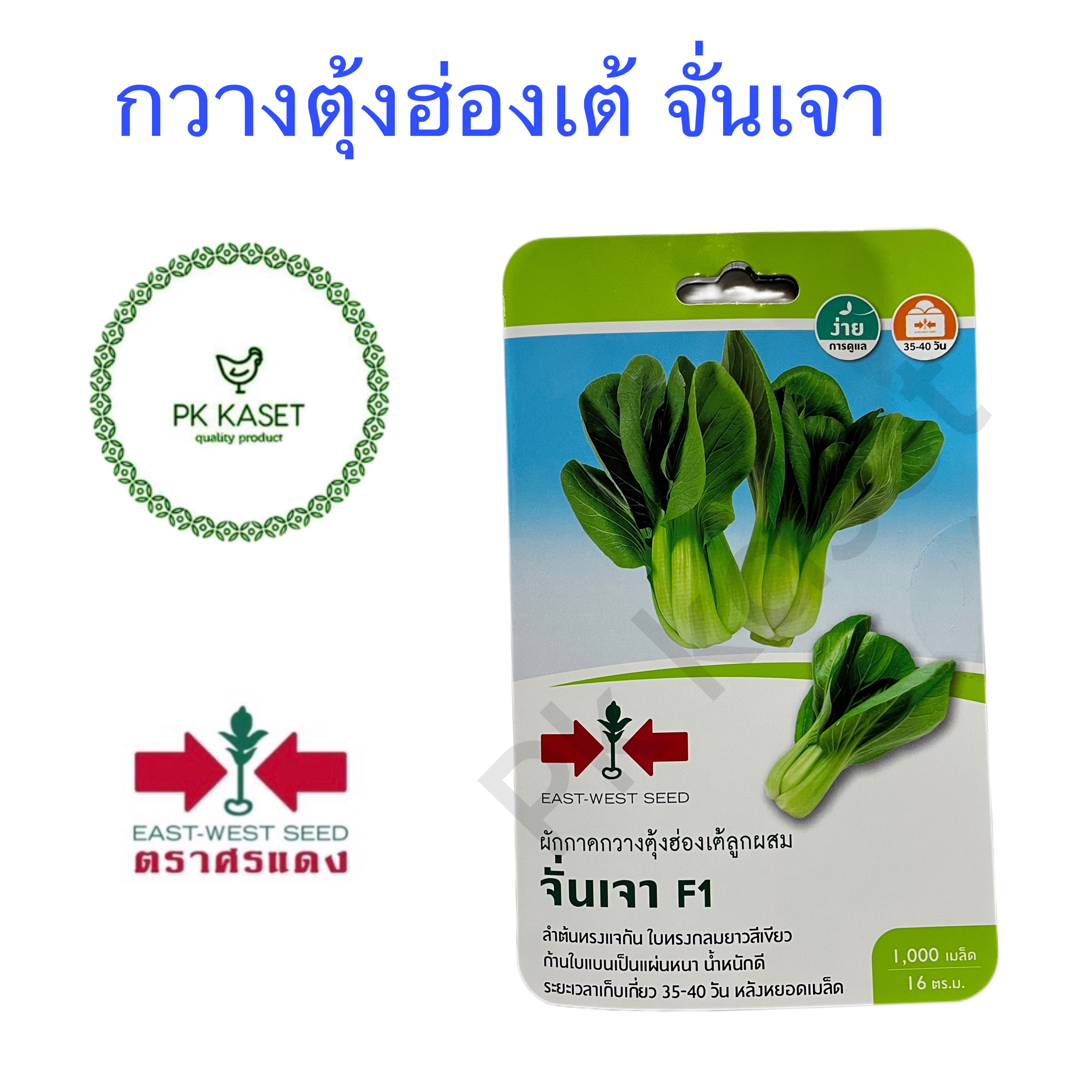 เมล็ดกวางตุ้งฮ่องเต้ลูกผสม จั่นเจา ตราศรแดง ซองแข็ง 1,000 เมล็ด ผักสวนครัว