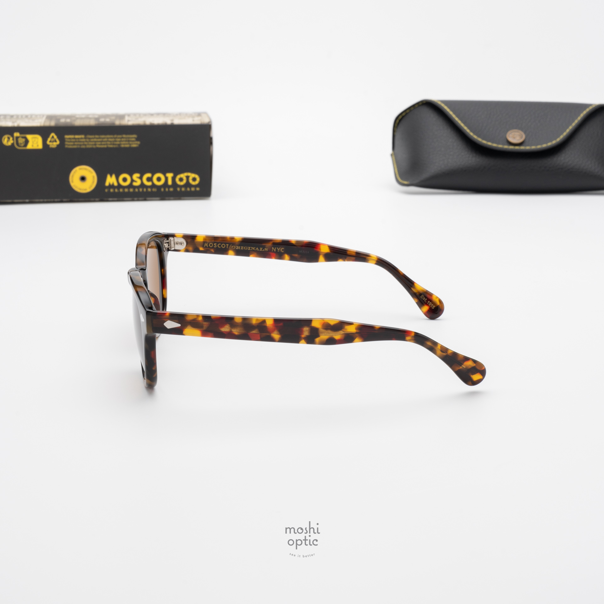 แว่นกันแดด Moscot Sun Lemtosh Tortoise Cosmitan Brown