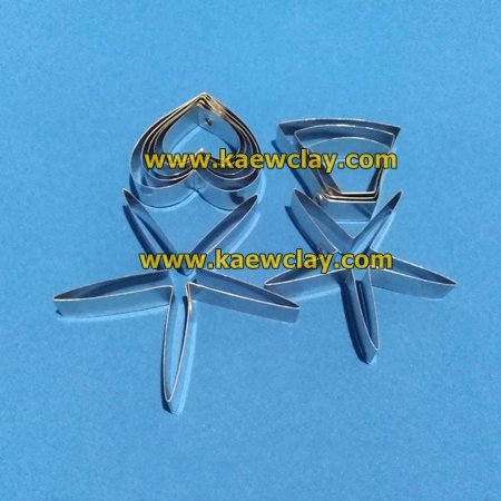 พิมพ์ตัดดอก + ใบมอร์นิ่งเกอรี่ ( Aluminum Mold cutter Morning glory flower )