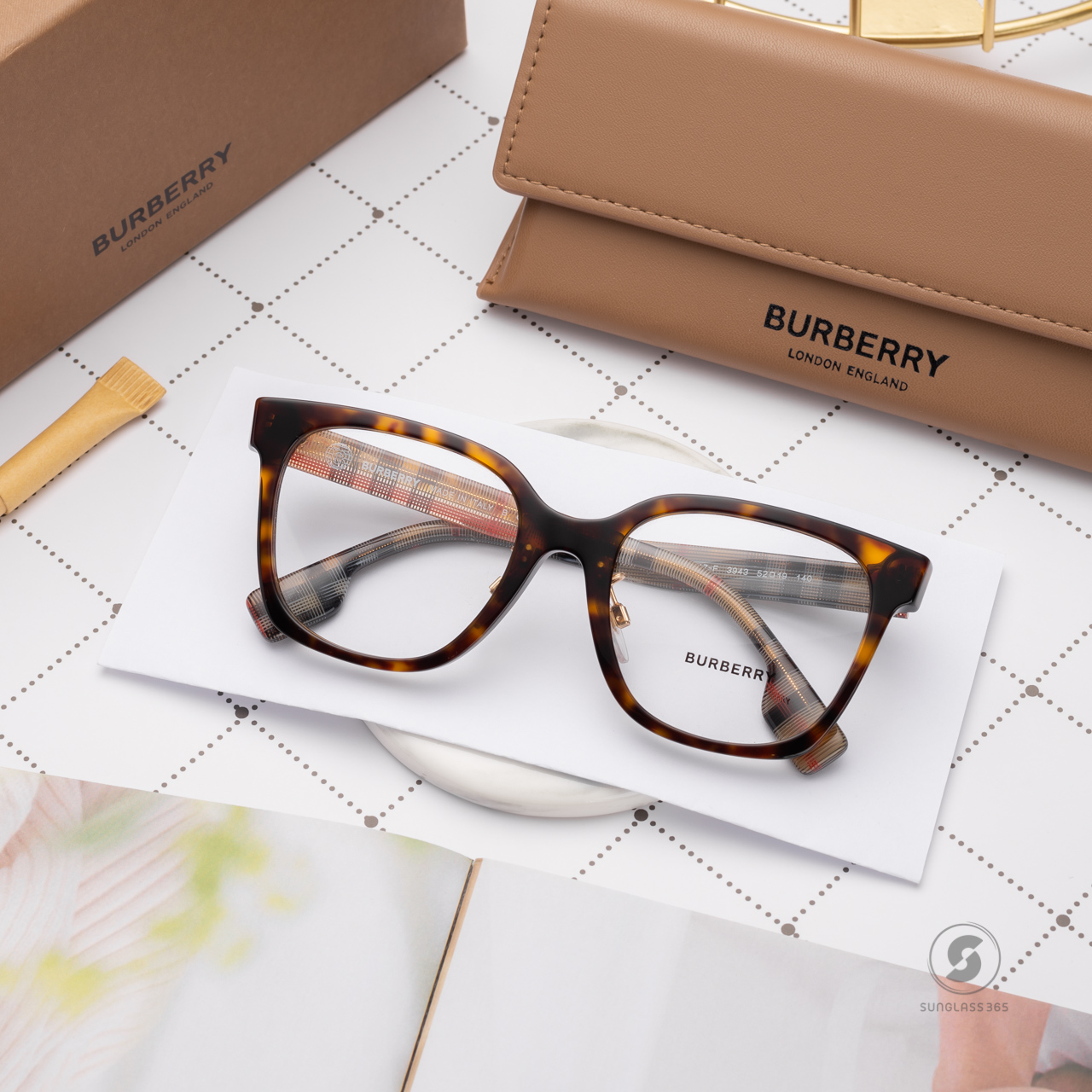 BURBERRY Evelyn 2347F 3943 Dark Havana