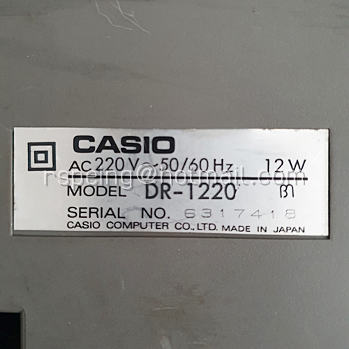 เครื่องคิดเลข CASIO แบบพิมพ์ผลทางกระดาษ รุ่น DR-1220