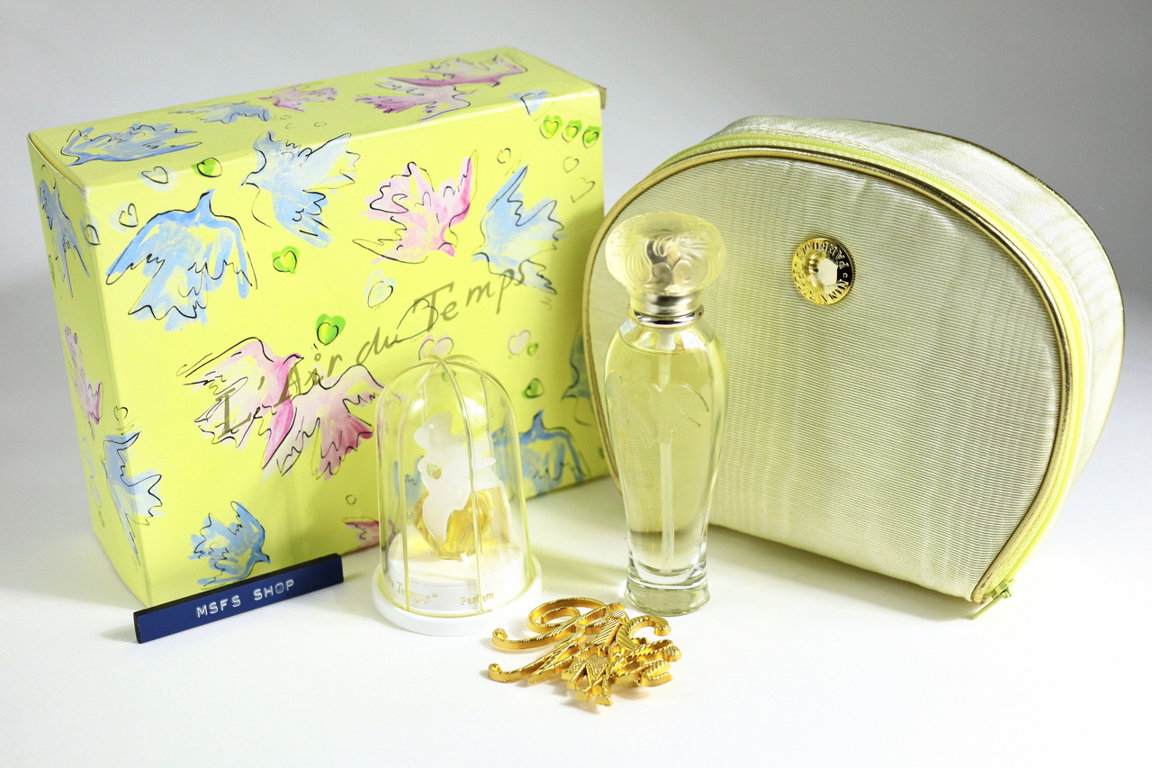 [Vintage] 🌟 Nina Ricci L'Air du Temps Pouch and Broche Set EDT 30ml Spray + Parfum 3.5ml Splash - น้ำหอม Vintage
