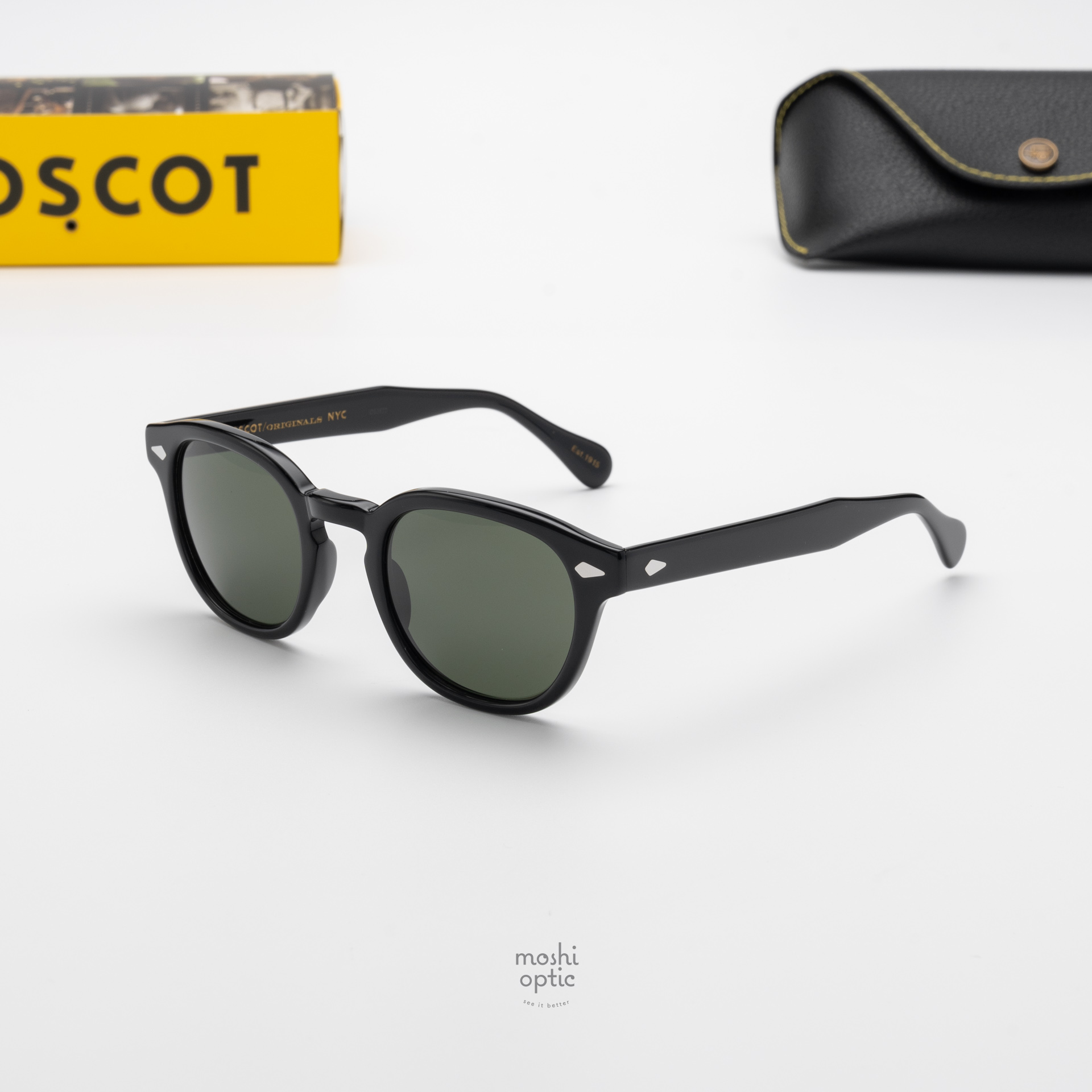 แว่นกันแดด Moscot Sun Lemtosh Black G-15
