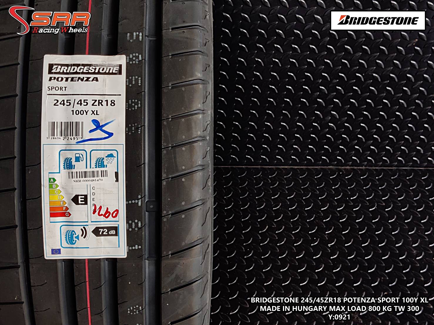 BRIDGESTONE POTENZA SPORT 245/45ZR18 ปี2021 ราคาถูก