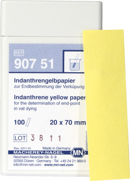 Indanthrene yellow paper 90751 กระดาษทดสอบไฮโดรซัลไฟต์ (โซเดียมไดไทโอไนต์)