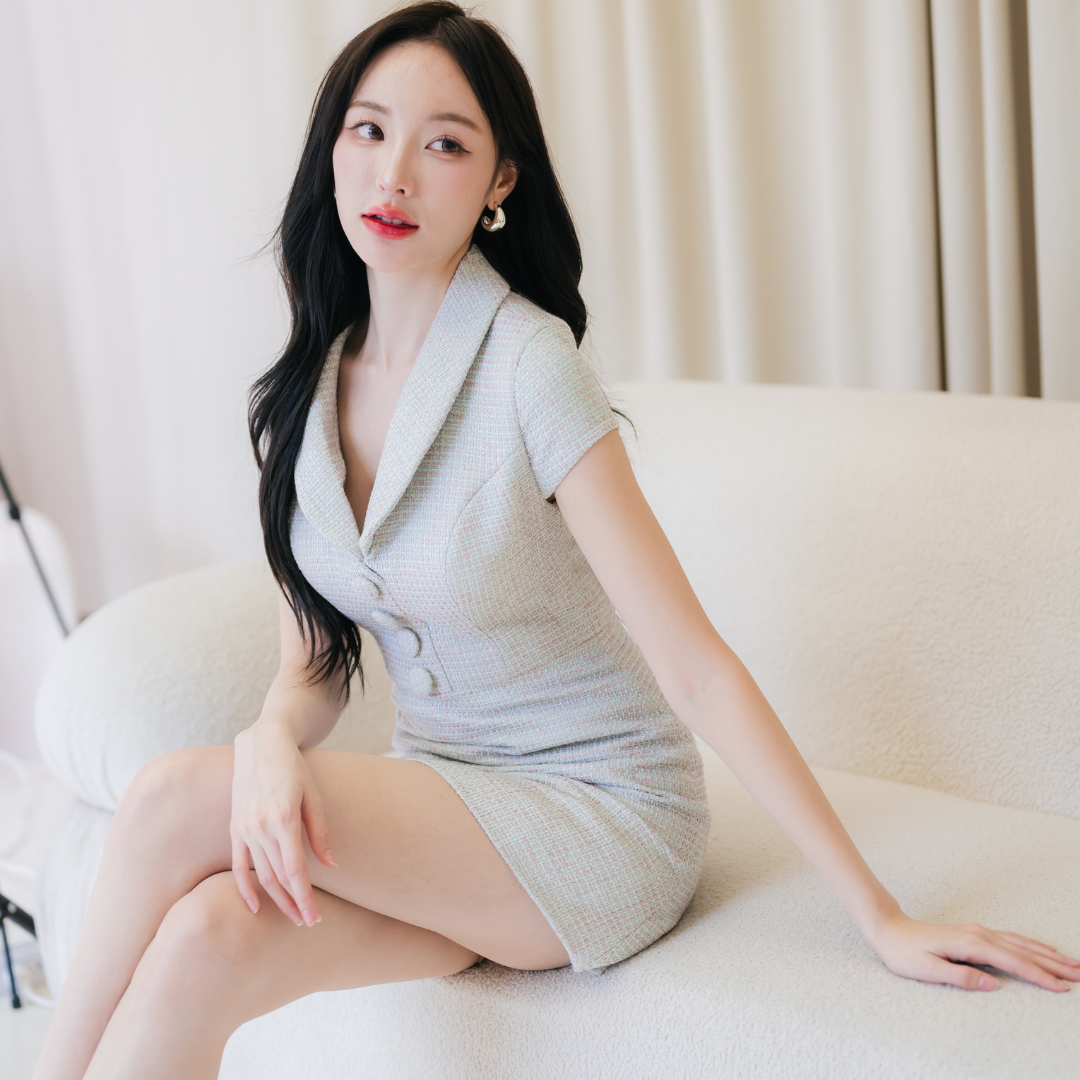 Lism D-108 The Grace Collar Dress ชุดเดรสสุดน่ารักเรียบหรู