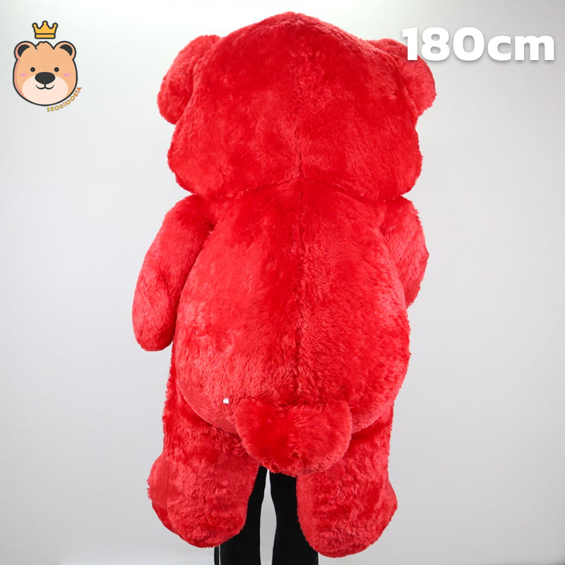 ตุ๊กตาหมีหัวโต ตัวใหญ่ size 180 cm Teddy Bear (สีแดง) ขนนุ่ม งานคุณภาพ หมีตัวใหญ่