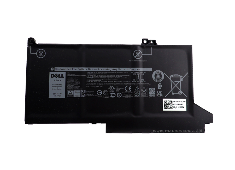 Battery Dell Latitude Dell Latitude 7400 Original 0G74G ลด ราคา พิเศษ แบตเตอรี่ โน๊ตบุ๊ค Dell Latitude 7400 42Whr ตรงรุ่น