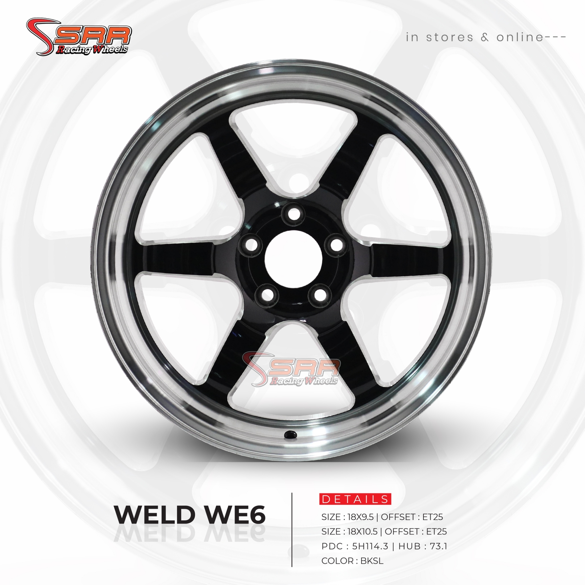 WELD WE6 ล้อแม็กซ์ ใหม่ ขอบ 18