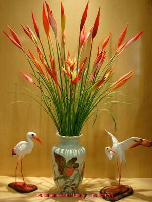 พิมพ์อลูมิเนียมตัดดอก+ใบก้ามกุ้ง(ธรรมรักษา)(Aluminum mold cutter Heliconia + leaves )