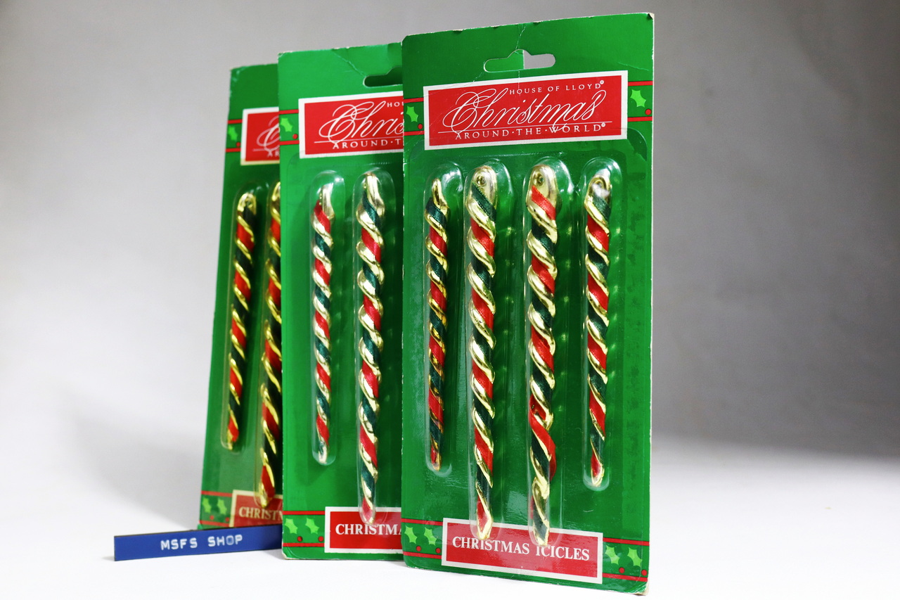 [Vintage] House Of Lloyd Christmas Icicles แพ็คเก่า 3 ชิ้น ปี 1993 - Christmas Decoration