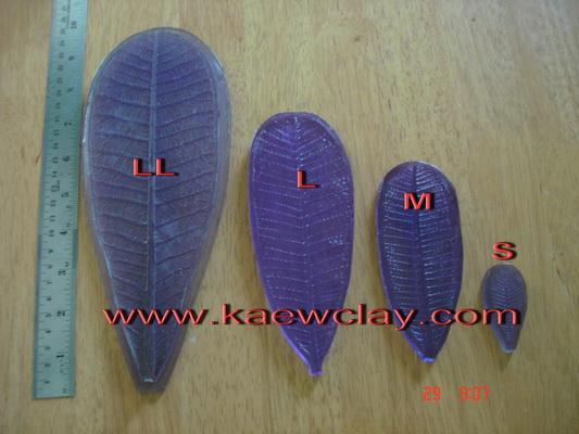 พิมพ์อัดลายใบลีลาวดี (Veiners Plumeria leaf)