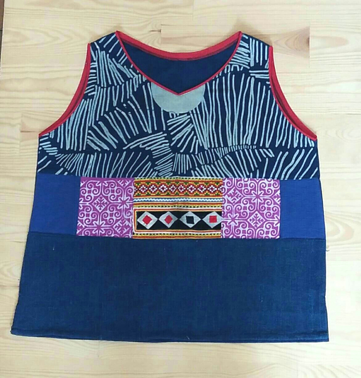 เสื้อผ้าฝ้าย+ต่อลาย