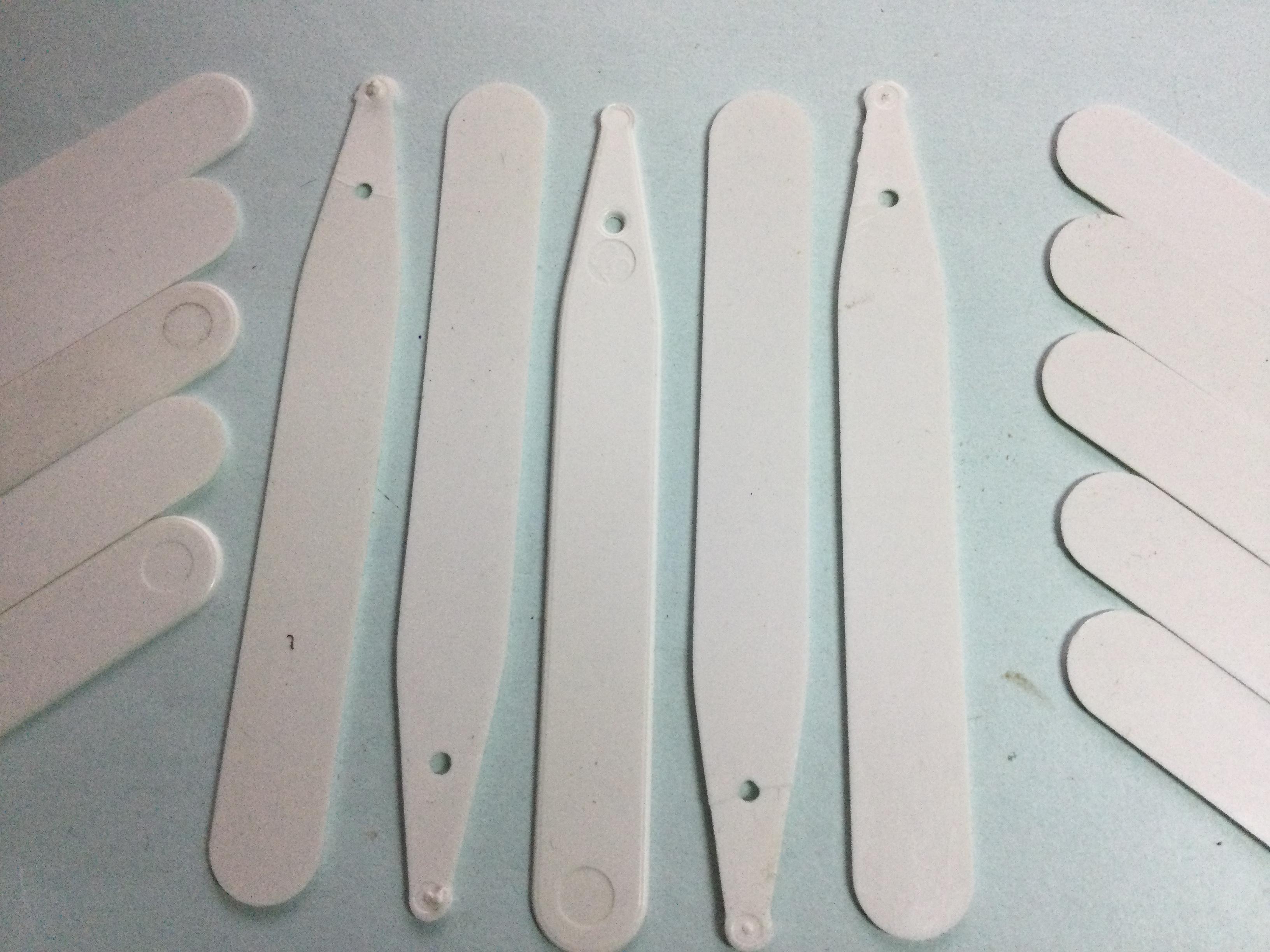 ป้ายชื่อพลาสติก สีขาว (4 นิ้ว) / 10 ชิ้นต่อชุด (UK)
