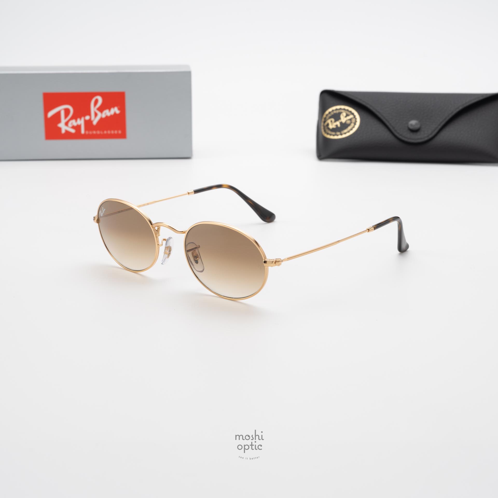 RayBan RB3547 Oval 001/51 Arista Gold