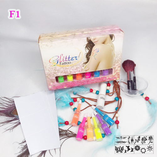DIY เพ้นท์กากเพชร กลิตเตอร์แทททู glittertattoo ปาร์ตี้เรืองแสง นีออน F1